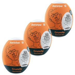 Satisfyer 3 Masturbator Eggs Crunchy 4049369043491