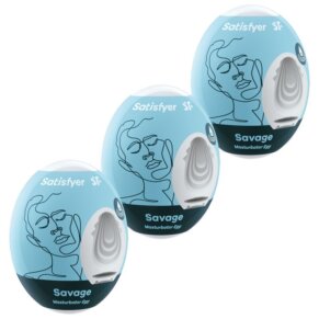 Satisfyer 3 Masturbator Eggs Savage 4049369043484
