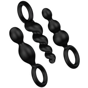 Satisfyer Anal Plugs Set 3Pcs Black 4061504000756