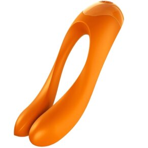 Satisfyer Candy Cane Finger Vibrator Orange 4061504004143
