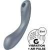 Satisfyer Curve Trinity 1 Air Pulse Vibration Grey 4061504036489