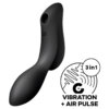 Satisfyer Curvy Trinity 2 Air Pulse Vibrator Black 4061504036519
