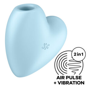 Satisfyer Cutie Heart Air Pulse Stimulator & Vibrator Blue 4061504037271