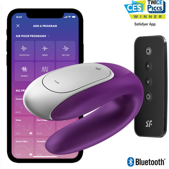 Satisfyer Double Fun Partner Vibrator Purple 6 satisfyer double fun partner vibrator purple 4061504002460