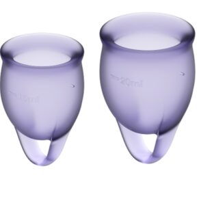 Satisfyer Feel Confident Menstrual Cup Purple 15+20 ml 4061504002033