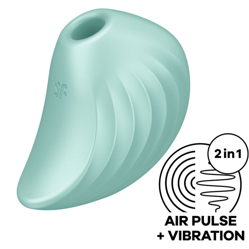 Satisfyer Pearl Diver Air Pulse Stimulator & Vibrator Green 6 satisfyer pearl diver air pulse stimulator vibrator green 4061504037233