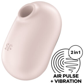 Satisfyer Pro To Go 2 Double Air Pulse Stimulator & Vibrator Beige 4061504045115