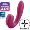 Satisfyer Sunray Air Pulse Stimulator & Vibration App Red 4061504009773