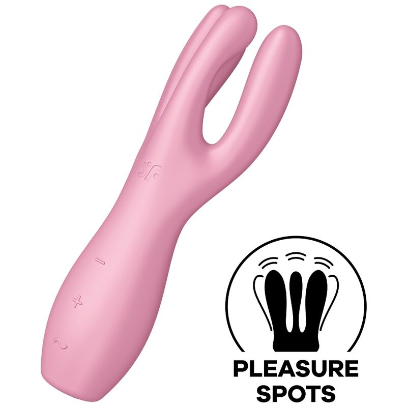 Satisfyer Threesome 3 Vibrator Pink 6 satisfyer threesome 3 vibrator pink 4061504037158