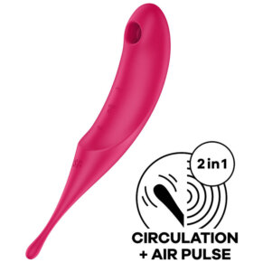 Satisfyer Twirling Pro Air Pulse Stimulator & Vibrator Red 4061504043937